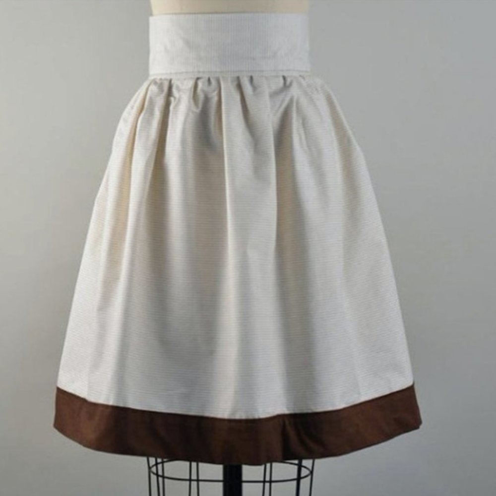 Handmade Circle Bubble Skirt Brown Sailor Stripe Medium Retro Vintage Inspired